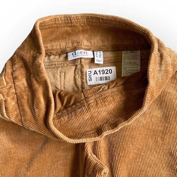 D&Co. Regular Smooth Waist Stretch Corduroy Pull On Pants Women Size 2P Brown - Picture 3 of 12
